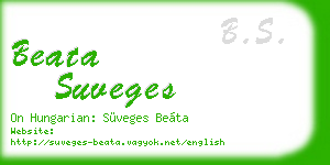 beata suveges business card